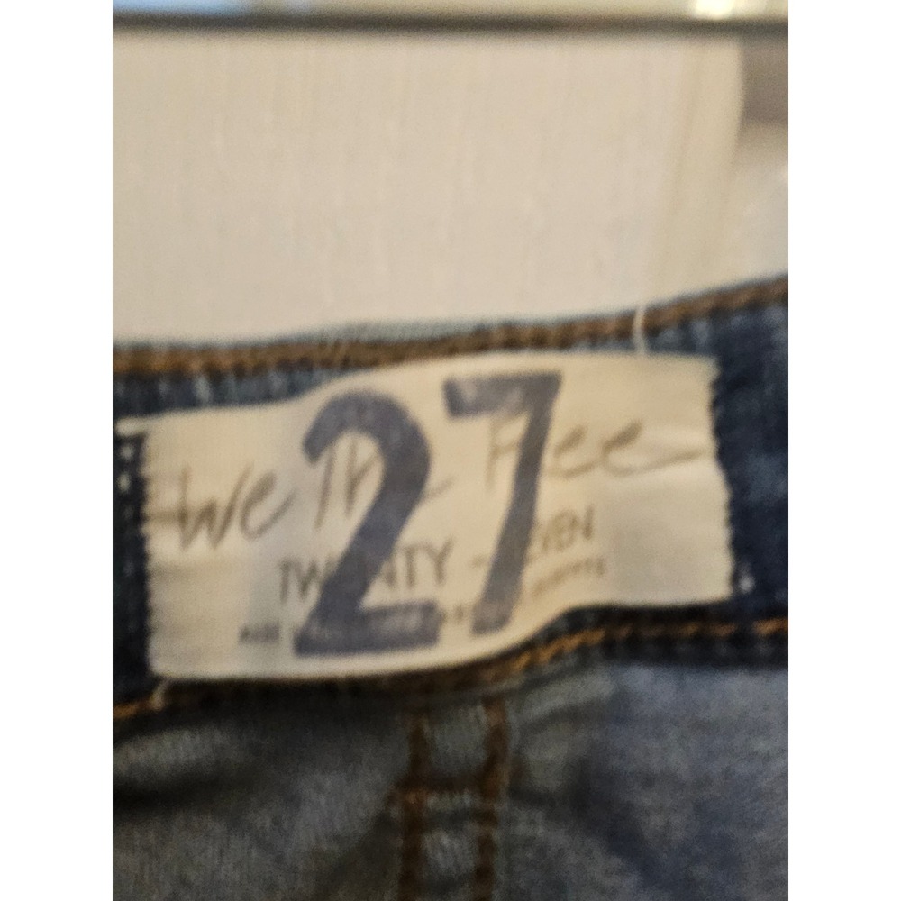 Free People We The Free Penny Flare Jeans Blue Denim Button Fly Size 27